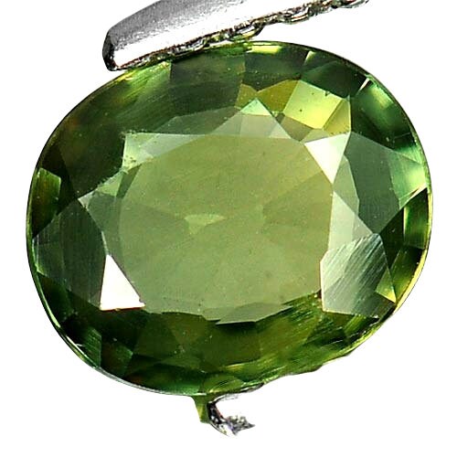 0.65ct, Natural Vivid Yellowish Green Sapphire 6x5mm Oval, VS loose stone, September Birthstone, VS Clarity