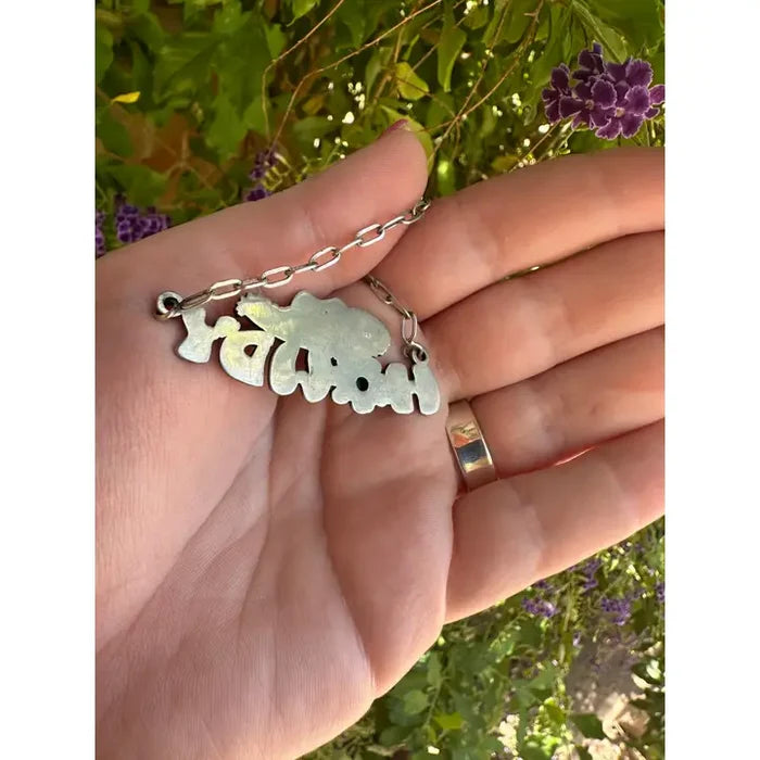 14" Howdy Sterling Siliver and Turquoise Necklace