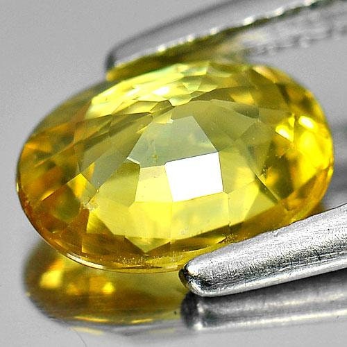 1.40ct, Natural Vivid Medium Yellow Sapphire 8x6mm Oval, VS loose stone, September Birthstone, VS Clarity