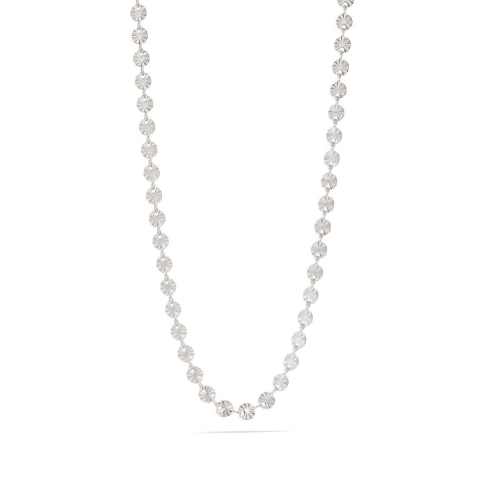 18K Gold PVD Stainless Steel Sunburst Chain Necklace