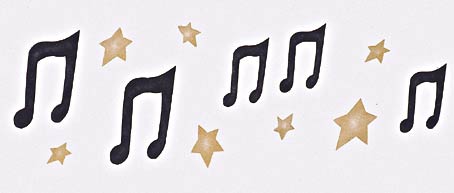 #803 Music by the Stars Stencil