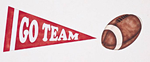 #806 Football Pennant Stencil