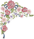 #908 Romantic Bouquet Corner Stencil