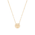 taudrey aba mini coin gold necklace handstamped with aba hispanic culture grandmother abuela mothers day gift