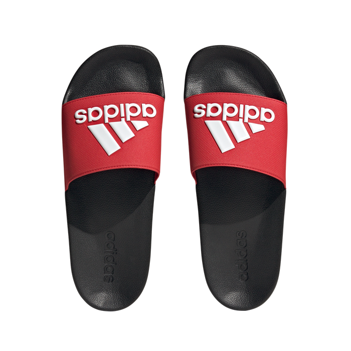 adidas ADILETTE Shower Slides | Black-Scarlet | Men's