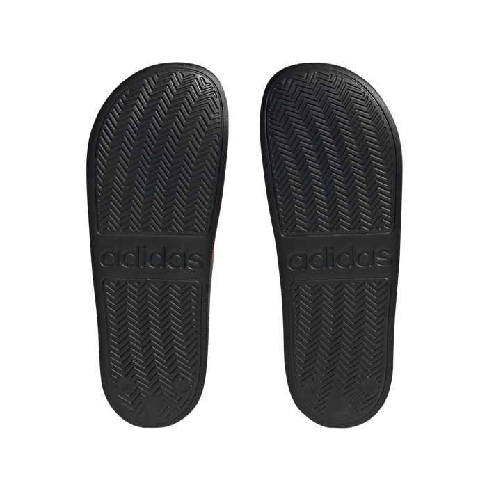 adidas ADILETTE Shower Slides | Black-Scarlet | Men's