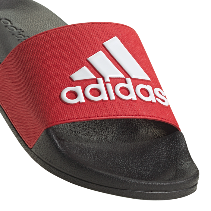 adidas ADILETTE Shower Slides | Black-Scarlet | Men's