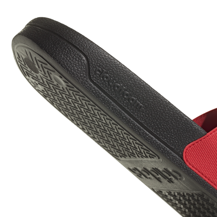 adidas ADILETTE Shower Slides | Black-Scarlet | Men's
