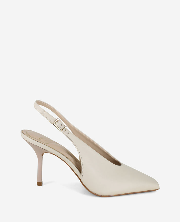 Aerial Leather Slingback Heel