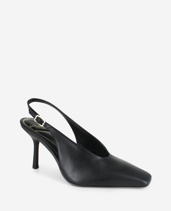 Aerial Leather Slingback Heel
