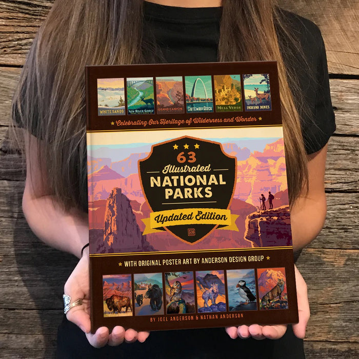 Anderson Design Group 63 National Parks: Updated Edition HARD COVER Coffee Table Book