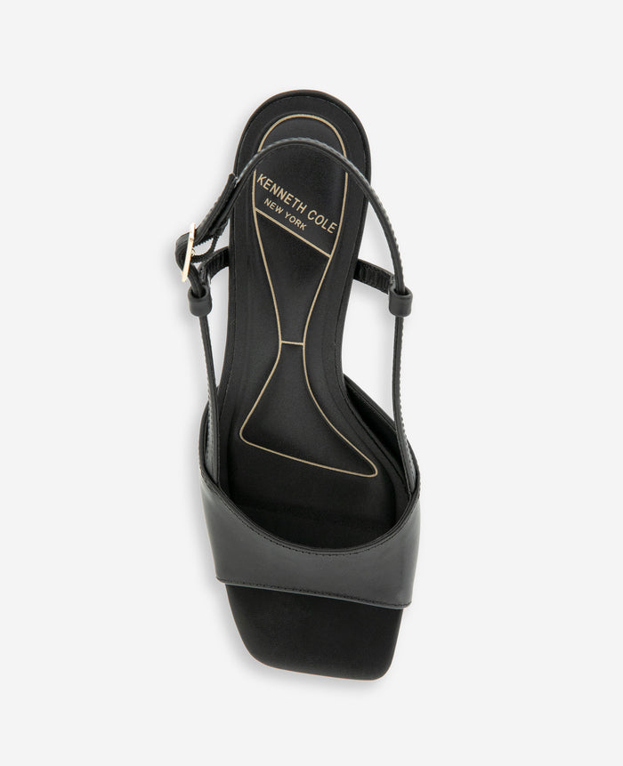 Anna Leather Open Toe Slingback Sandal