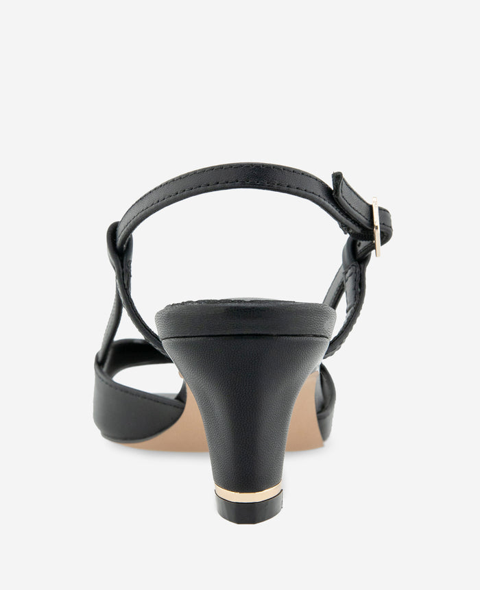 Anna Leather Open Toe Slingback Sandal