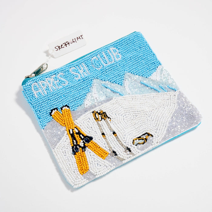 Apres Ski Club Beaded Zip Pouch – Winter Accessory