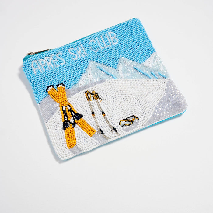 Apres Ski Club Beaded Zip Pouch – Winter Accessory