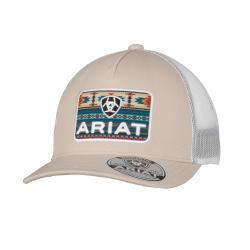 Ariat Men's Southwestern Logo Patch Cap in Beige
