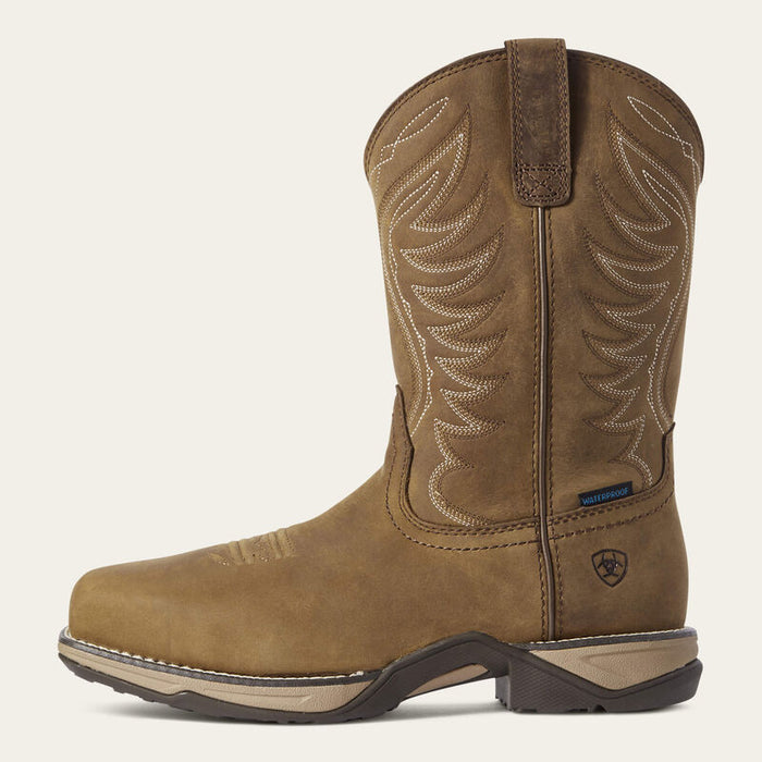 Ariat Women's Anthem Waterproof Composite Toe Work Boot in Distressed Brown