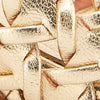 Arita Metallic Woven Leather Open Toe Heel