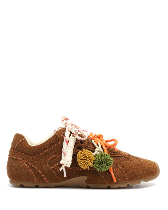Atlas Tan Suede Sneakers - side view