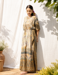 Banarasi Grey Long Kaftan