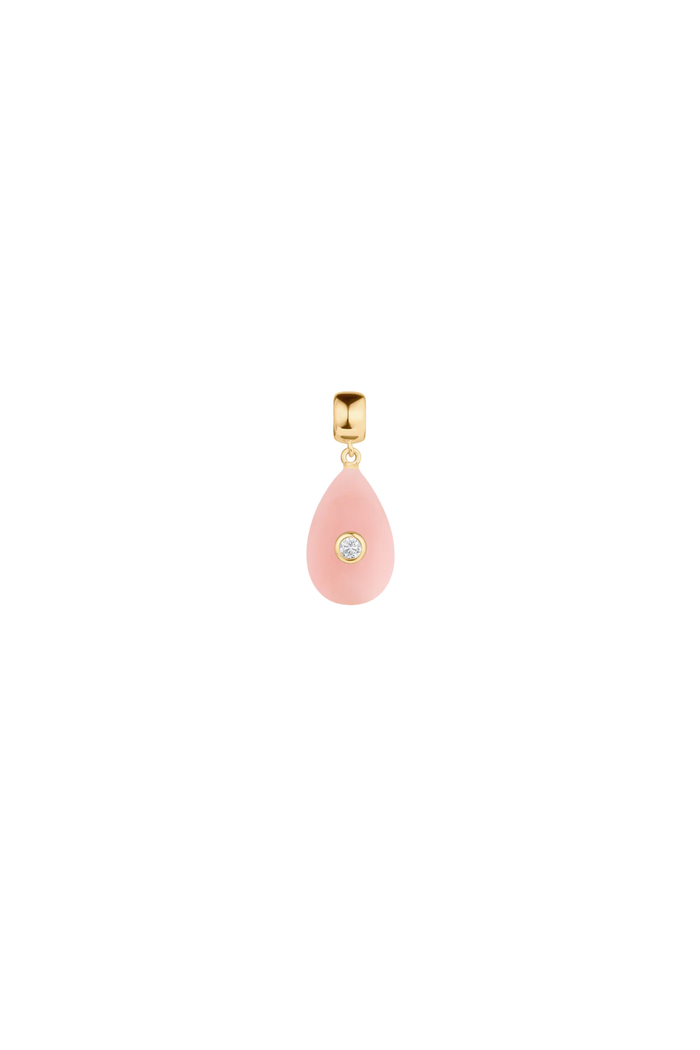 Thatch Bardot Pink Opal Bail Charm in gold
