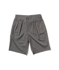 Beams Plus 2 Pleats Shorts Wool Tropical - Grey