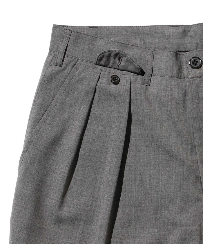 Beams Plus 2 Pleats Shorts Wool Tropical - Grey