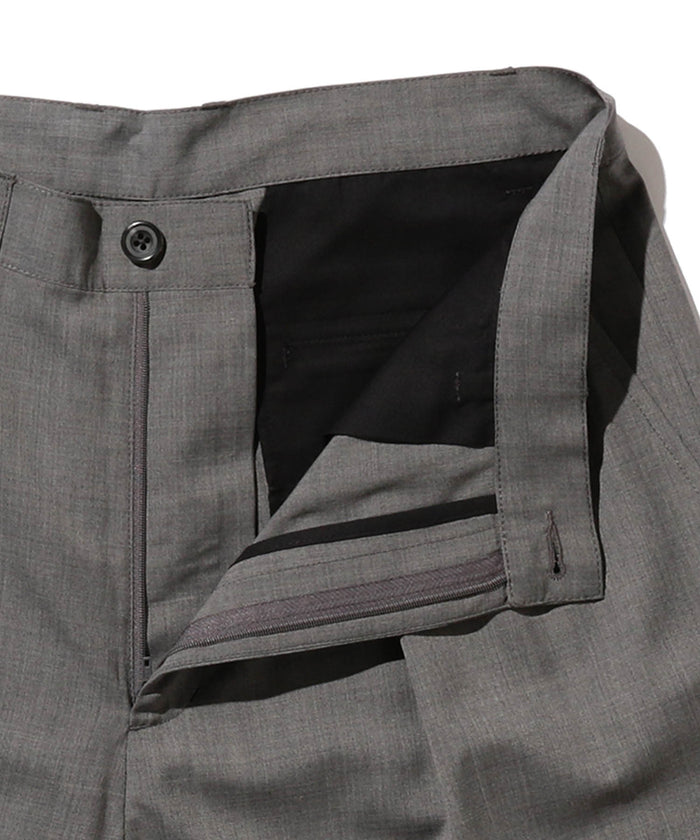 Beams Plus 2 Pleats Shorts Wool Tropical - Grey