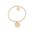 taudrey best mom Mother's Day gift beaded bracelet gold beads charm hand stamped with best mom