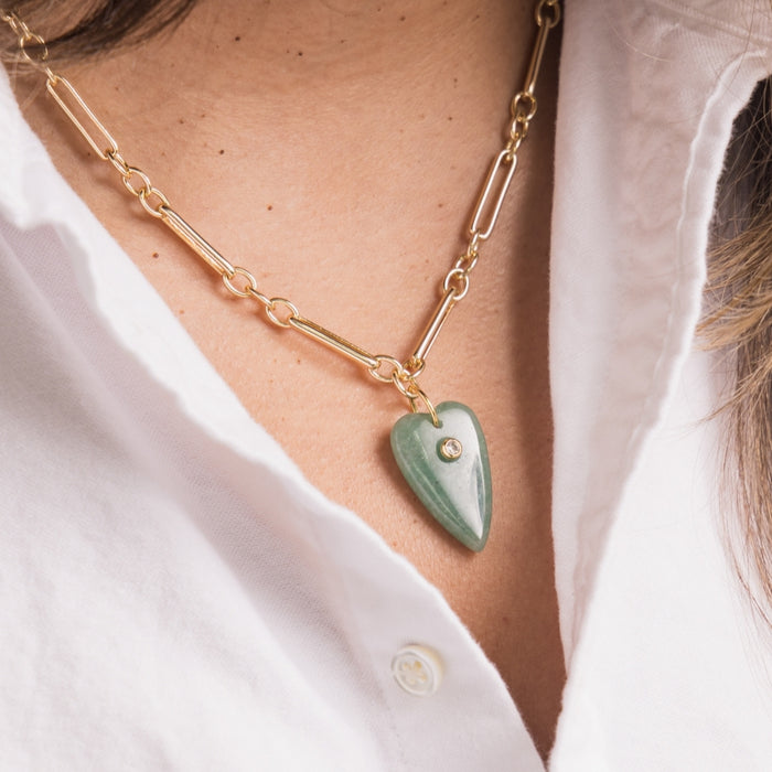 taudrey big on love necklace sage