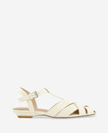 Bindy Woven Leather T-Strap Sandal