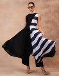 Black and White Layered Tunic Set