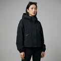 Veste zippée à capuche noire, mode streetwear coréenne pour femme - Taille XS