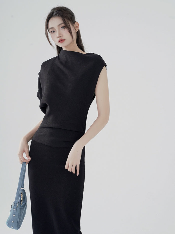 Black Long Korean Style Dress