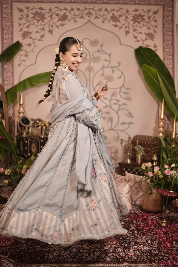 Navami Blue long kurta dress