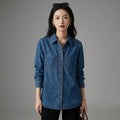 Chemise denim oversize bleue femme - Mode Coréenne décontractée - Taille S