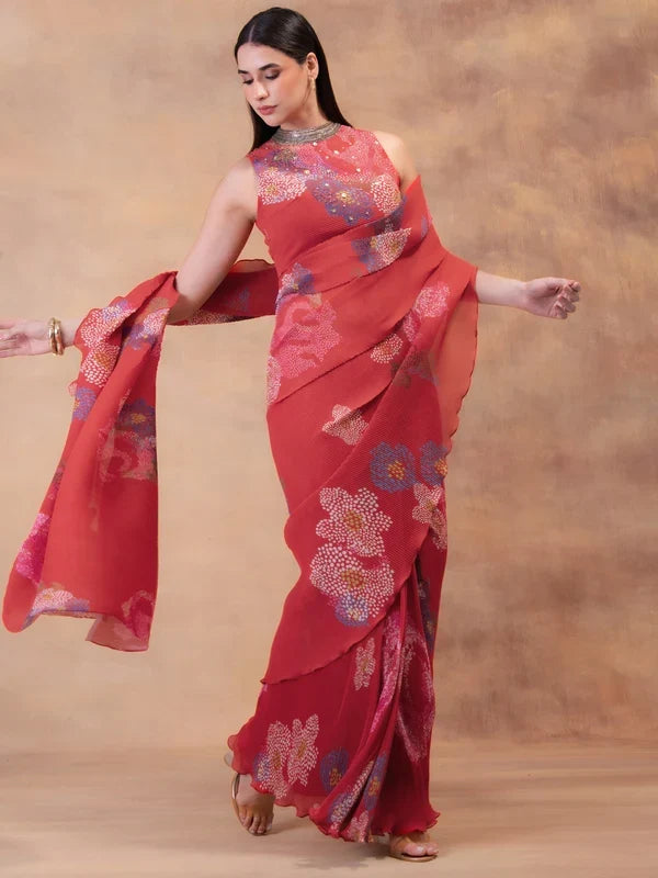 Premium pre-draped designer saree