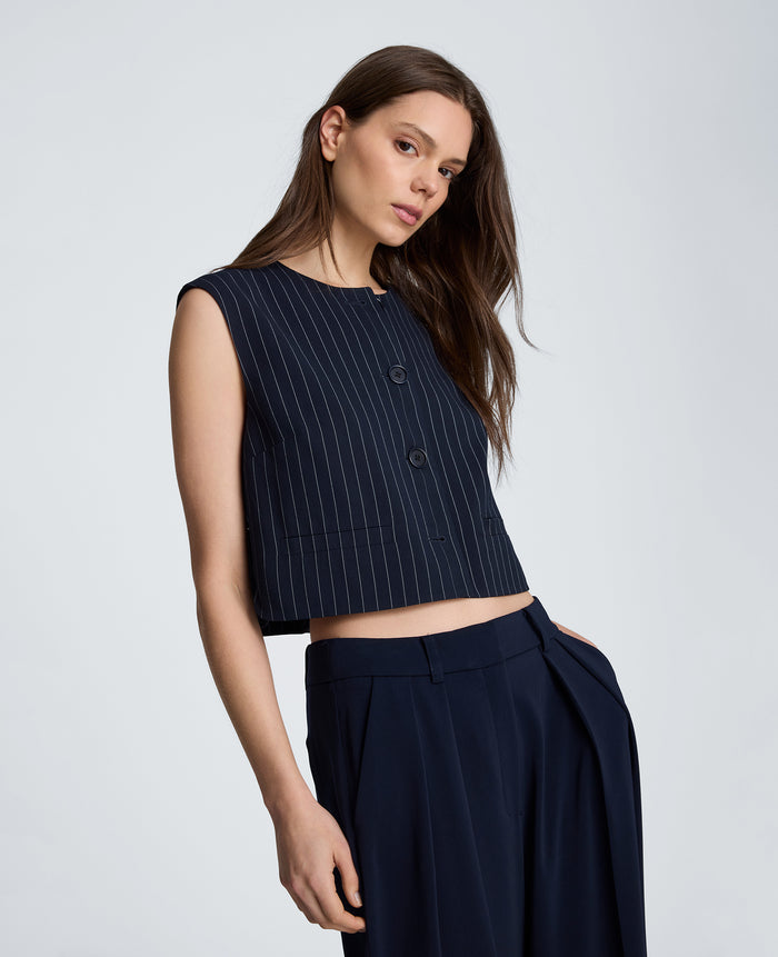 Boxy Four Button Vest