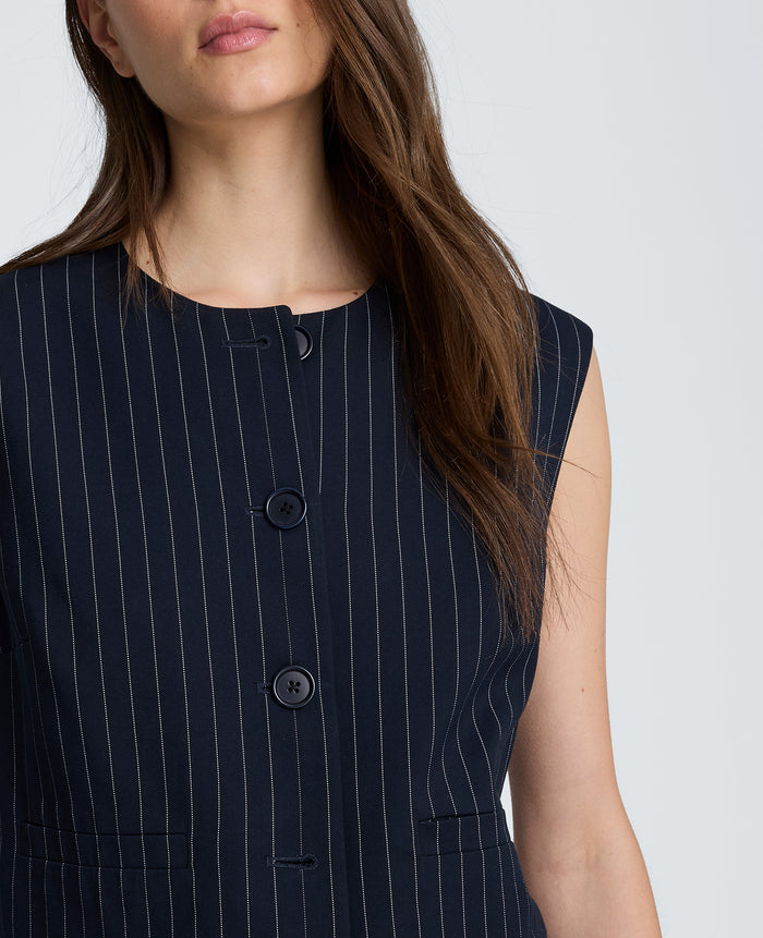 Boxy Four Button Vest