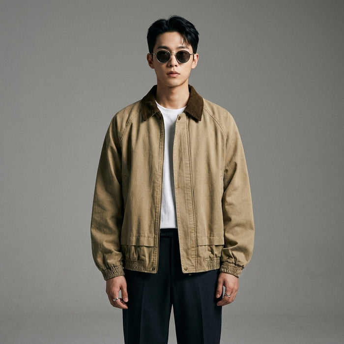 Veste ample marron pour homme - Mode streetwear K-fashion - Taille M