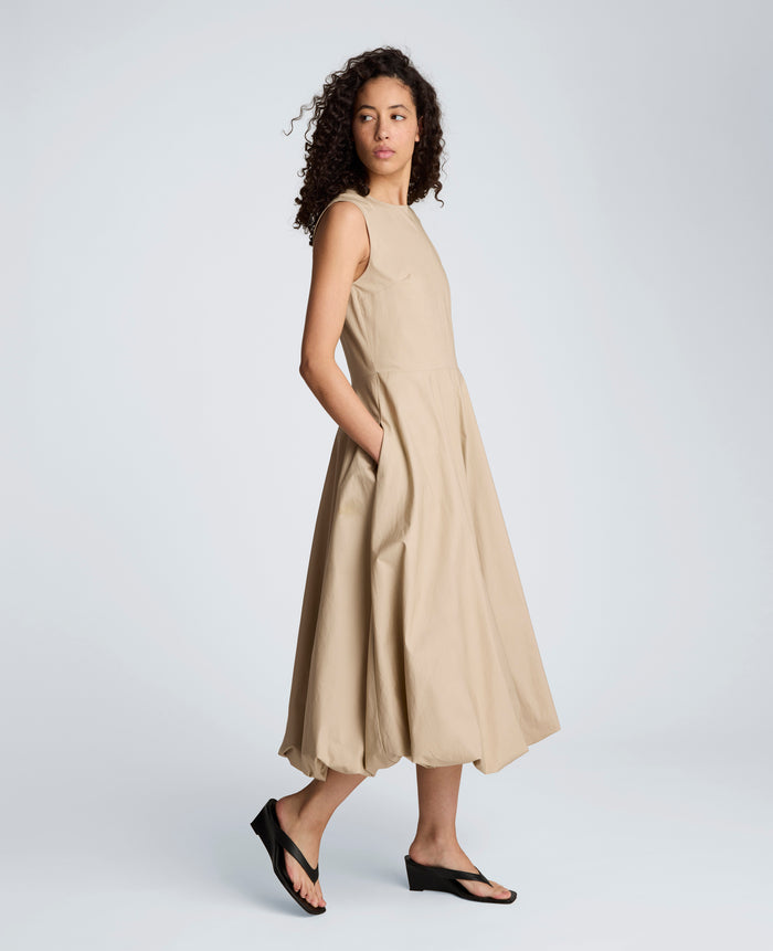 Bubble Hem Midi Dress