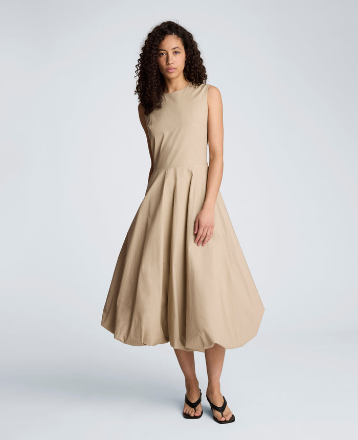 Bubble Hem Midi Dress