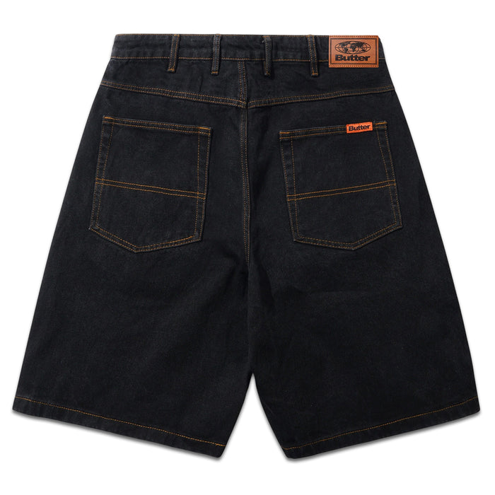 Butter Goods - Baggy Denim Shorts (Washed Black)