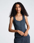 Button Front Bustier Vest