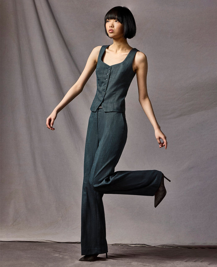 Button Front Bustier Vest