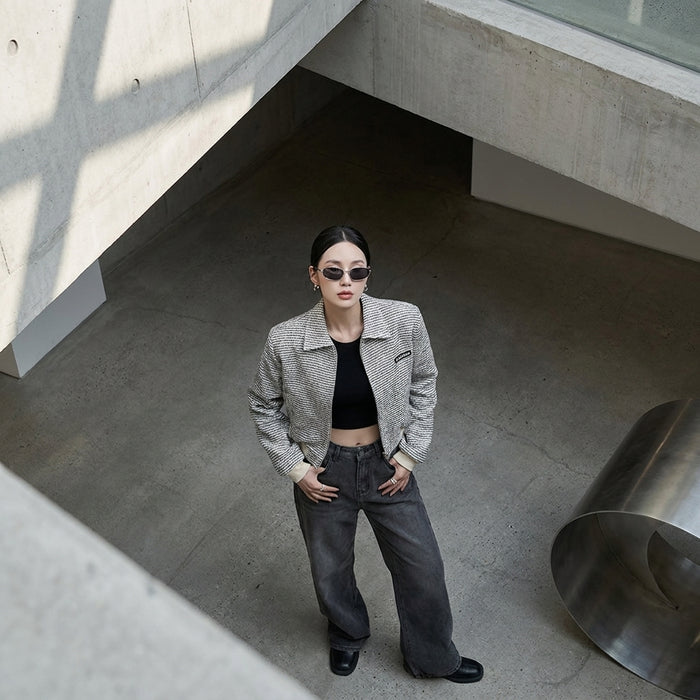 Veste baseball décontractée femme grise - K-fashion