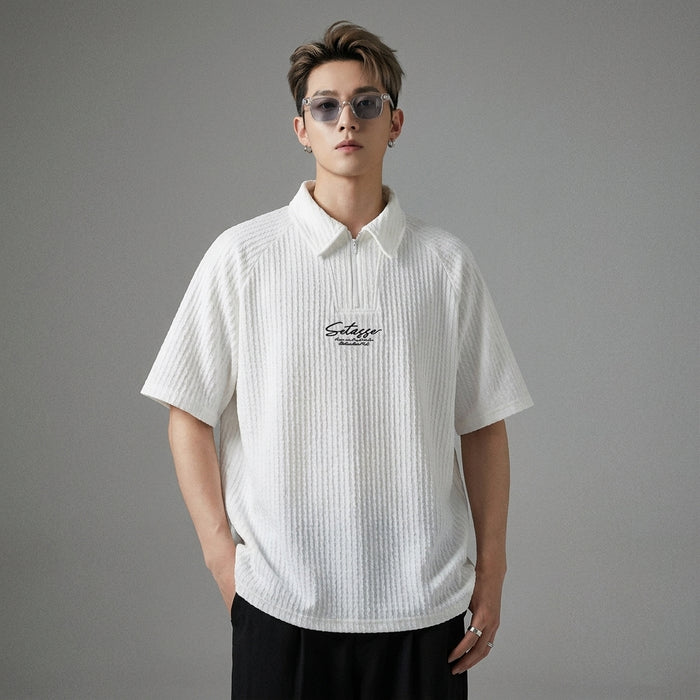 Chemise unisexe mi-manches décontractée en coton léger - Koreanxwear - Taille M