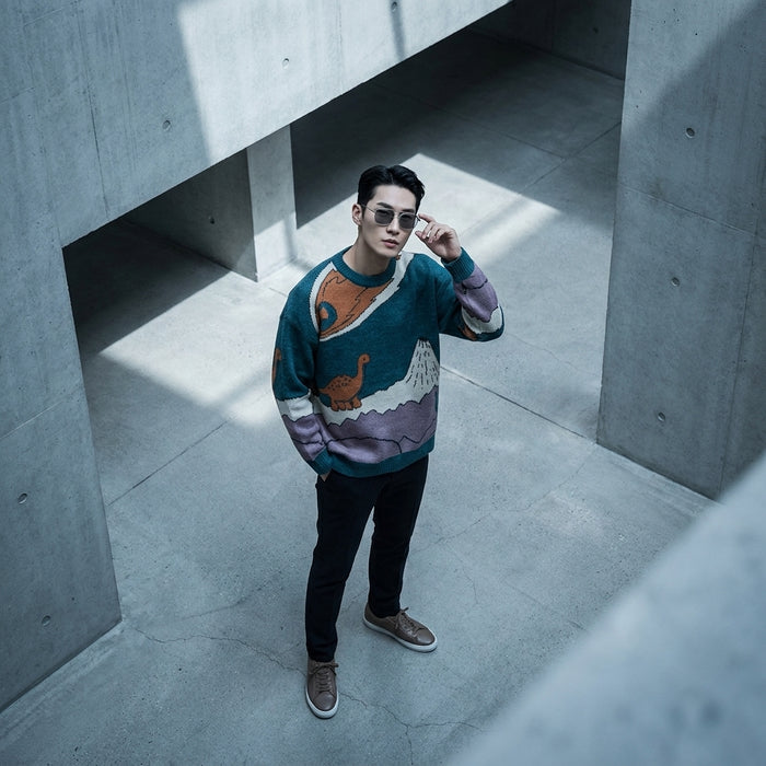 Pull oversize décontracté pour homme - Koreanxwear
