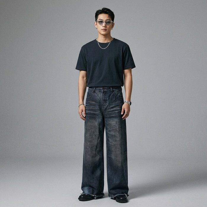 Pantalon denim droit lavé pour homme - K-fashion - Taille S