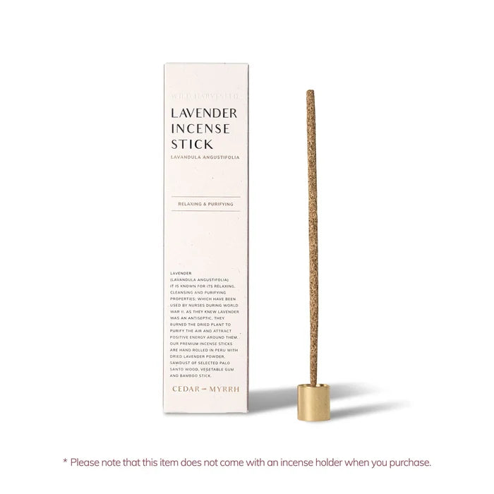 Cedar and Myrrh - Lavender Hand-Rolled Incense Stick (7pk)
